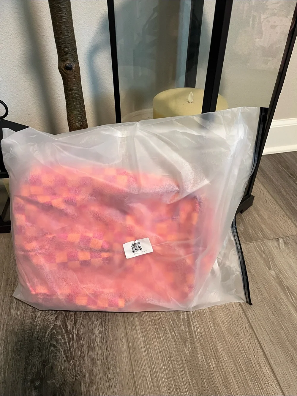 Emmafy Minimax Backpack NWT - Pink/Orange Check